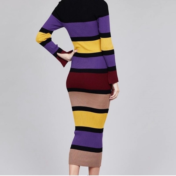 Active USA Striped Multicolored Knit Dress Sz-Small - Picture 3 of 5